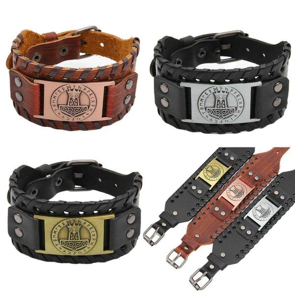 

bracelet retro quake personality wide leather alloy punk wholesale, Golden;silver