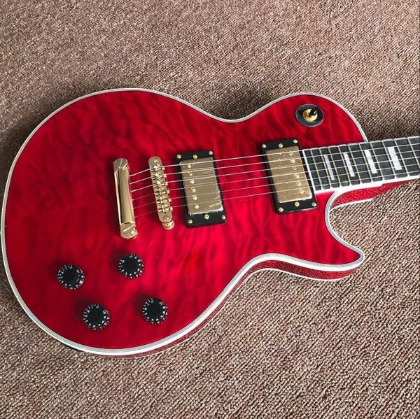 

new rosewood fingerboard 6 string red grand flower electric guitar fast shipping