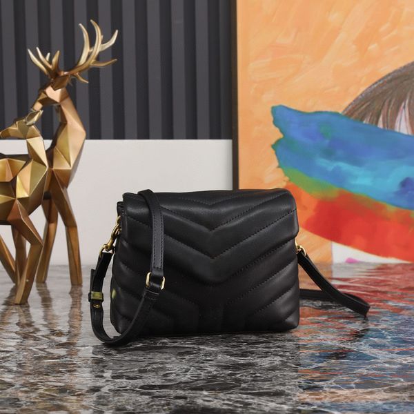 

luxury handbag shoulder bag brand loulou y-shaped designer seam leather ladies metal chain black clamshell messenger chain bags