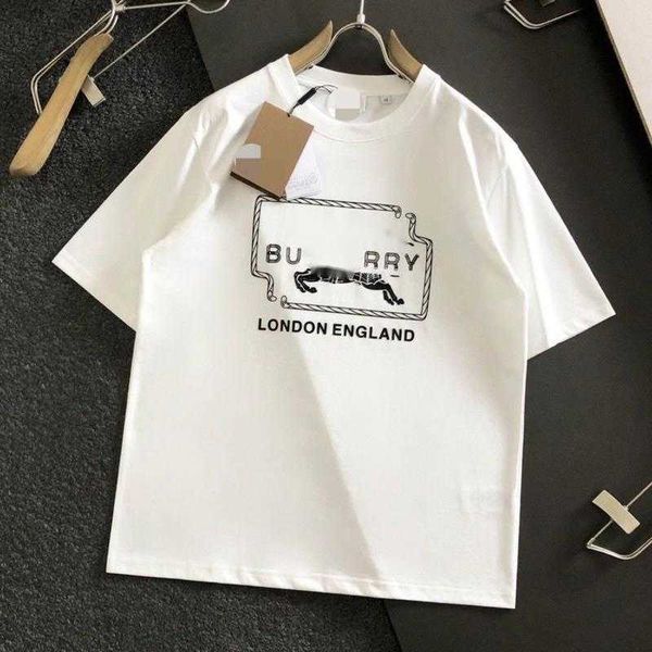 

polos mens womens short sleeved t shirt burb designer tshirt tb printed round neck tee men pullover shirts casual sweatshirt summer cotton t, White;black