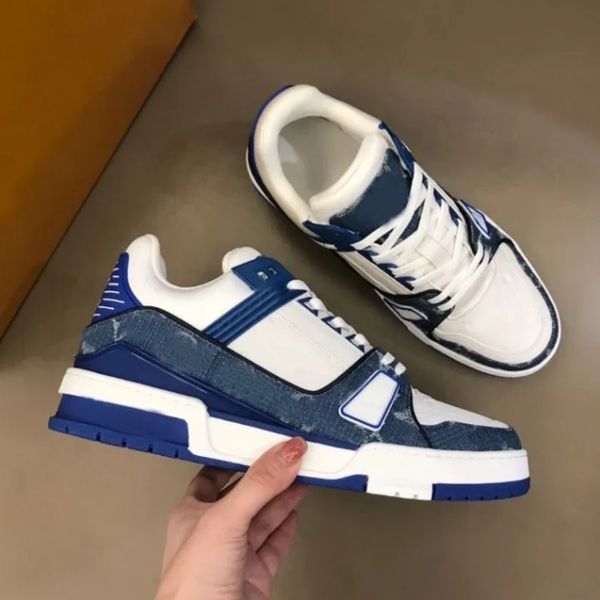 

2023 printing sneakers shoes custom men casual shoes grey orange red training shoe trainer wild low-skate platform classic luxury 39-44 z67, Black