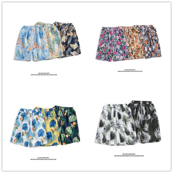 

men's clothing summer beach pants fashion brand ins loose quick dried flower shorts trendy couples holiday leisure big, White;black