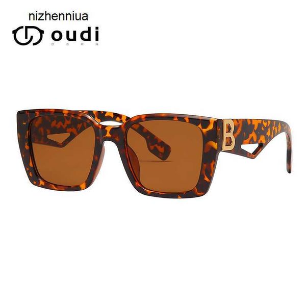 

hermm elegant sunglasses 21061 leopard print sunglasses fashion pink gradient outdoor uv400, White;black