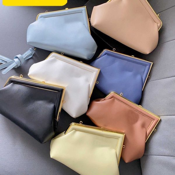 

classic clip bag shoulder bags women brand name bag famous designer retro simple cross-body arm bags pu leather handbag purse high-quality