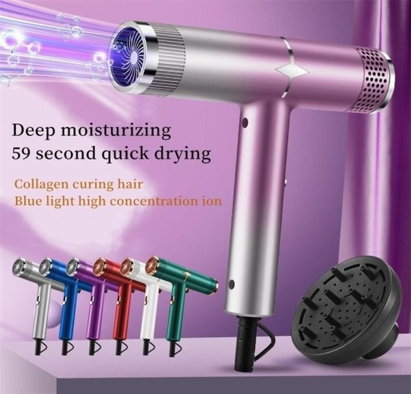 

hair dryers professional dryer highpower blue light anion intelligent temperature control cold and air salon dressing tool 2209165989310