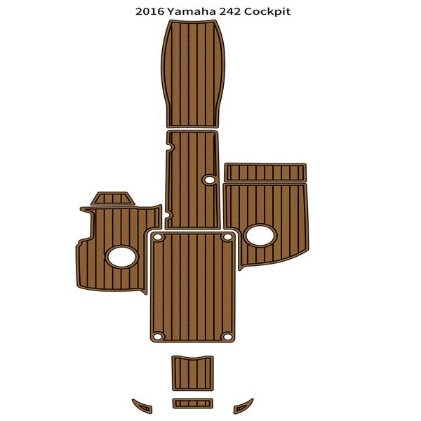 

2016 yamaha 242 cockpit pad boat eva foam faux teak deck floor mat flooring