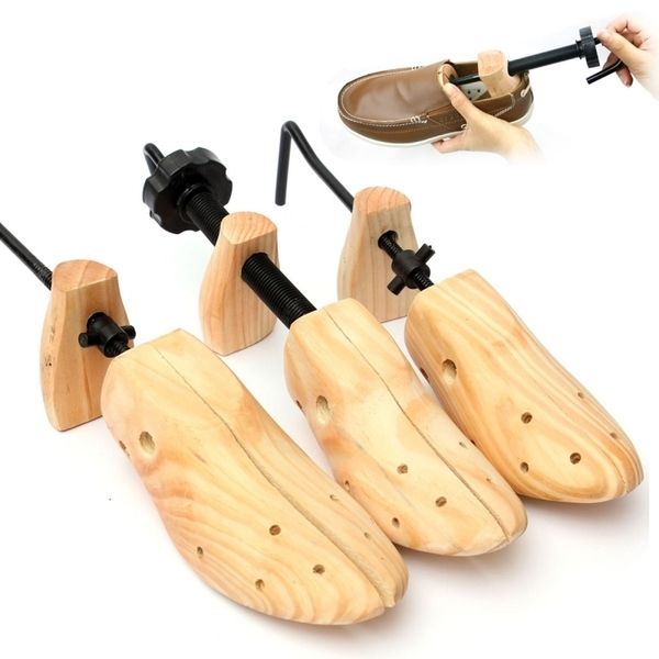 

shoe parts accessories 1 piece stretcher wooden shoes tree shaper rack wood adjustable flats pumps boots expander trees size sml 230512, White;pink