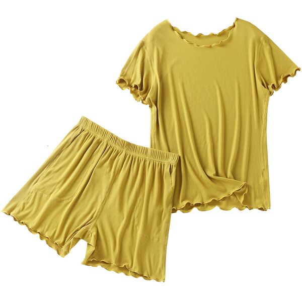 

women's sleepwear summer modal short-sleeved shorts suit ladies pajamas casual large size loose comfortable pajamas suits pajamas for w, Black;red