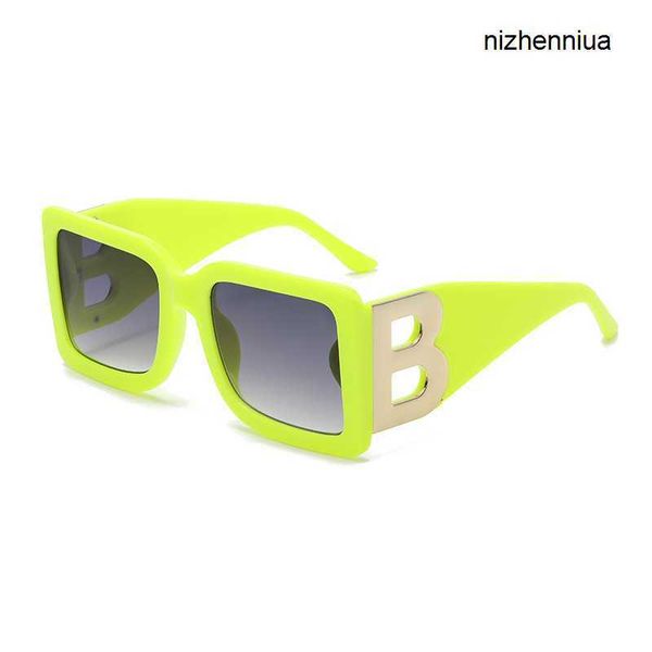 

hermm elegant sunglase 2023 men large frame square peronalized street sbetter women glae color matching sun shade jsmc, White;black