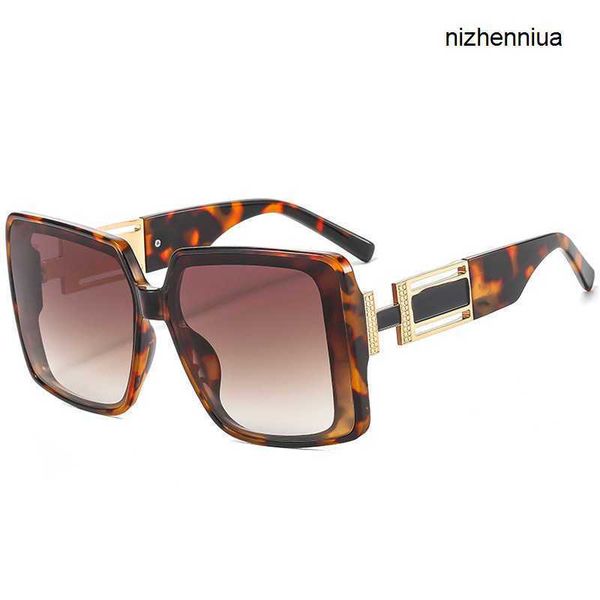 

hermm elegant sunglasses new square style rock sunglasses for men and women trendy street pbetteros personalized metal decorative glasses c8, White;black