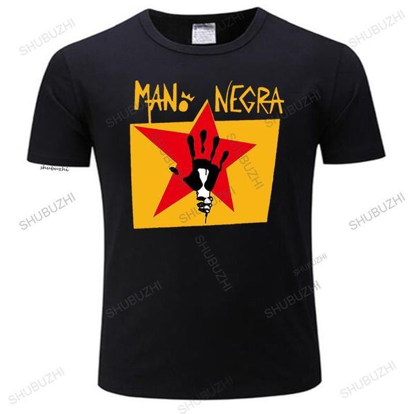 

men's t-shirts cotton short sleeve mano negra manu chao rock band men's black t-shirt tee t shirt male vintage tee-shirt 230515, White;black