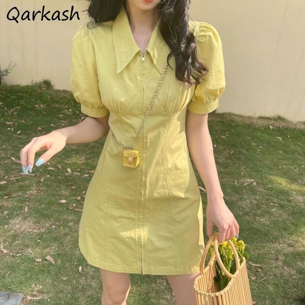 

casual dresses dress women short sleeve ly leisure abdomen design bodycon mini clothing ladies sheath zipper summer solid french style teens, Black;gray