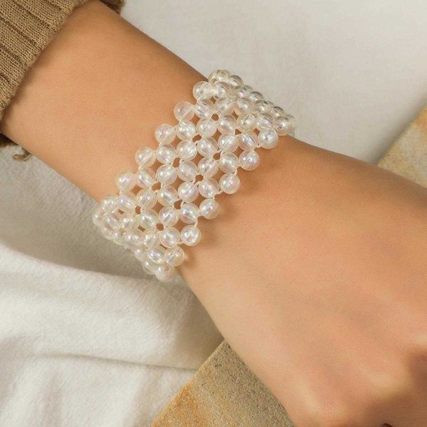 

personalized simple strands style seven rows multi layer winding resin beaded bracelet womens wholesale, Black