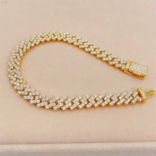 

8mm vvs moissanite 925 sterling silver cuban necklace bracelet luxury jewelry iced out cuban link bracelet chain