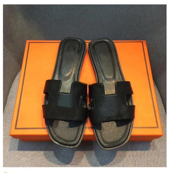 

2023 classic multi-color lychee pattern one line women's slippers size 34-42, Black