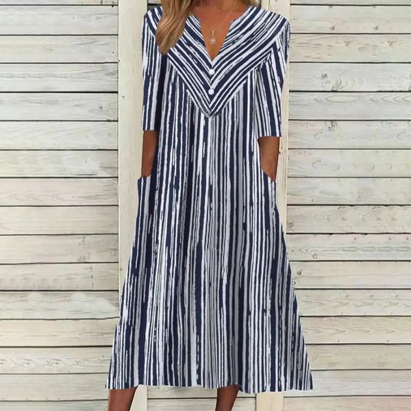 

casual dresses vintage flower print female pullover dress fashion v neck short sleeve long dress casual women loose waist party dress vestid, Black;gray