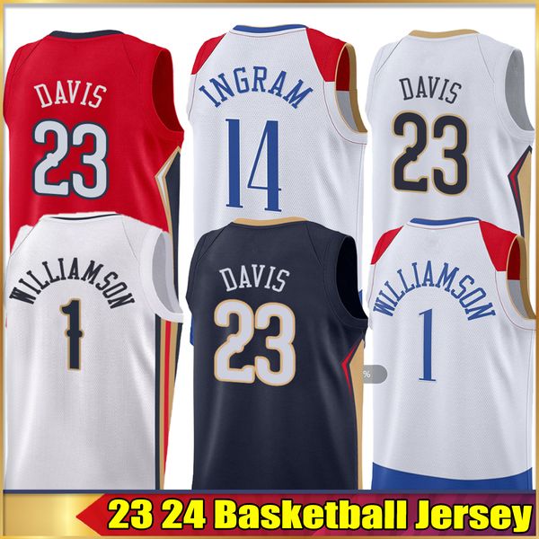 

men basketball jerseys zion 1 williamson brandon 14 ingram jonas 17 valanciunas devonte' 4 graham nickeil alexander-walker cj 3 mccollu, Black;red