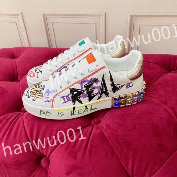 

2023 new designer woman shoe leather lace up men fashion platform sneakers white black mens womens casual shoes 39-45
