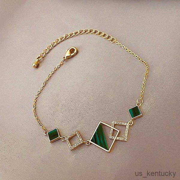 

charm bracelets tren exquisite geometry zircon charm bracelets for women r creativity luxury jewelry advanced hot, Golden;silver