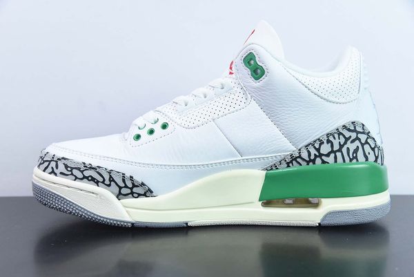 

2023 shoes skateboard jumpman 3 lucky green casual sneakers white green gray texture men women dnks low pro with box