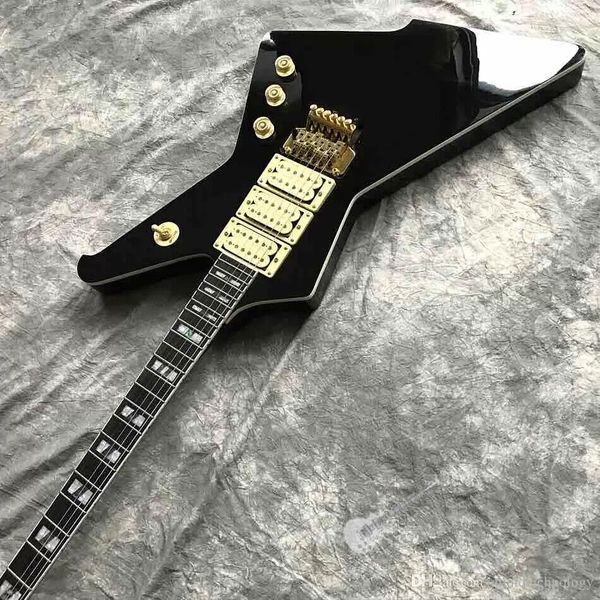 

electric guitar with mahogany body neck rosewood covered black hardware