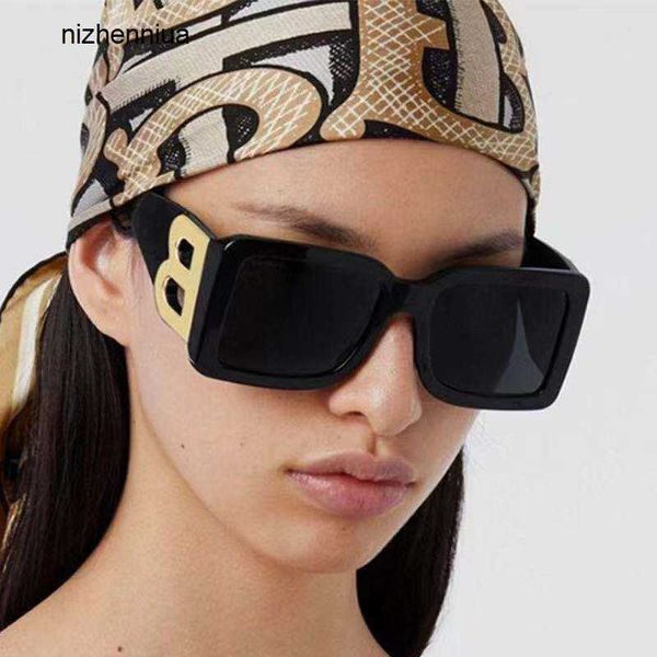 

hermm elegant sunglasses 2023 new cat eye square ins for women personalized trend large frame glasses, White;black