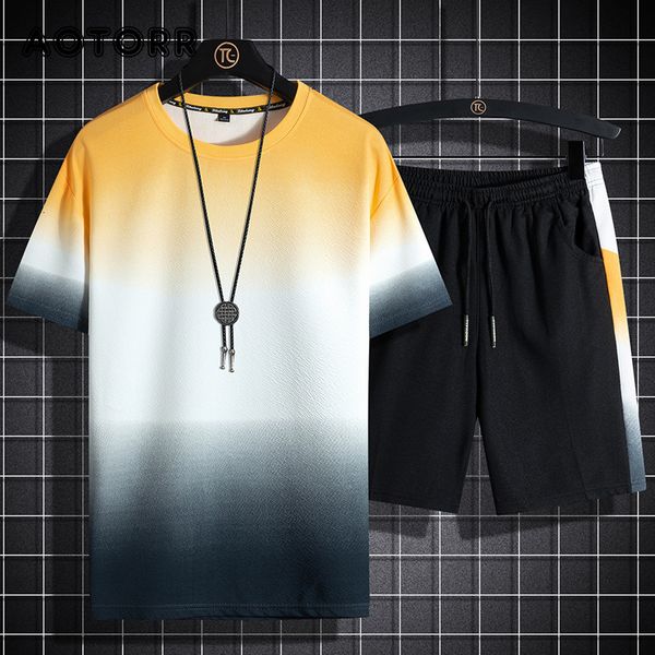

men's tracksuits oversize men's t-shirt shorts set summer sports clothes sportswear tshirt shorts tracksuit male hip hop streetwea, Gray