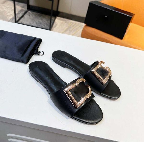 

designer slippers slides sandals flat slide mens womens luxury sandal with original box dust bag beach slipper platform rubber shower leathe, Black