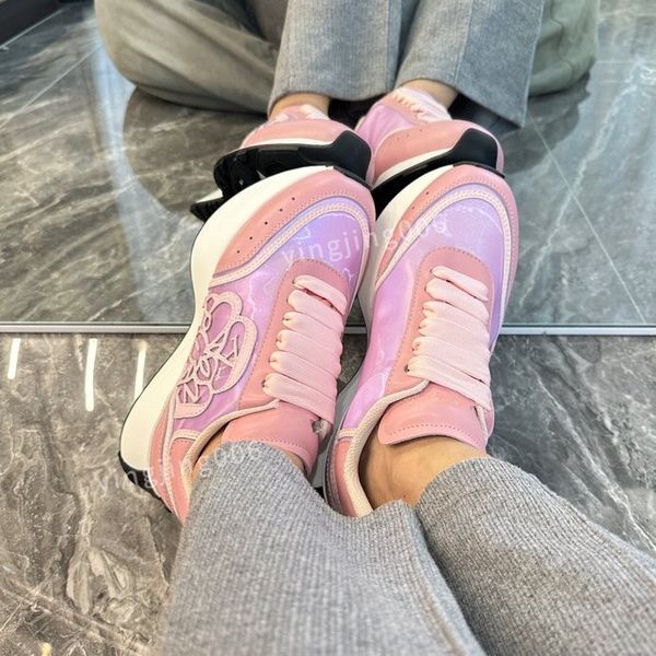 

2023brand womens men designer fashion casual shoes leather lace-up sneaker fashion lady flat running trainers letters gym sneakers, Black
