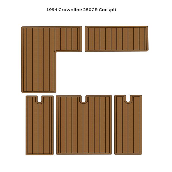 

1994 crownline 250cr cockpit boat eva faux foam teak deck floor pad flooring mat