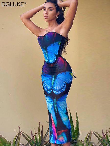 

two piece dress corset and skirt 2 pieces set summer vacation beach outfits strapless backless mesh long sets 230512, White