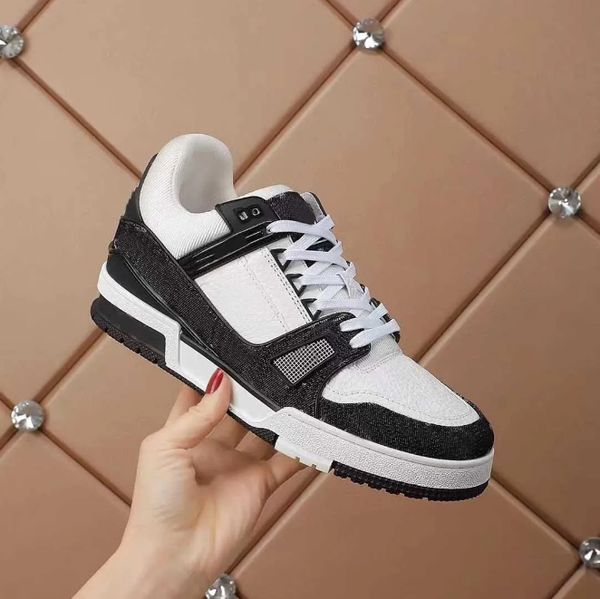 

casual shoes travel leather elastic sneaker fashion lady flat designer running trainers letters woman shoe platform men gym sneakers 40-44 z, Black