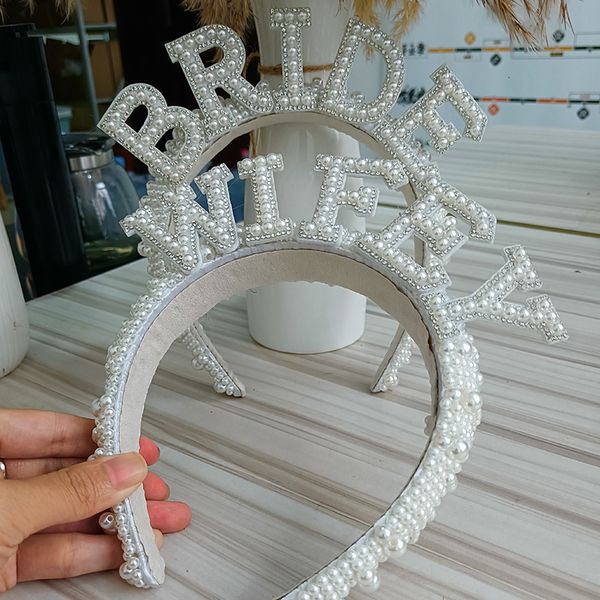 Other Event Party Supplies Wifey Bride to be crown Headband Bach Bachelorette hen Party Bridal Shower wedding engagement rehearsal dinner Decoration Gift 230515
