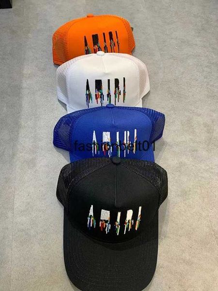 

2023 latest colors ball caps luxury designers amirs hat fashion trucker cap embroidery letters, Blue;gray