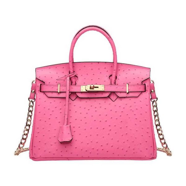 

designer bag tote bag handbag h ermes authentic ostrich skin crossbody bag shoulder bags new pattern leather women's bag cowhide fashio