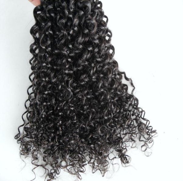 

new brazilian human curly hair weft clip in human virgin remy hair extensions unprocessed natural black brown color 9pcsset5029831