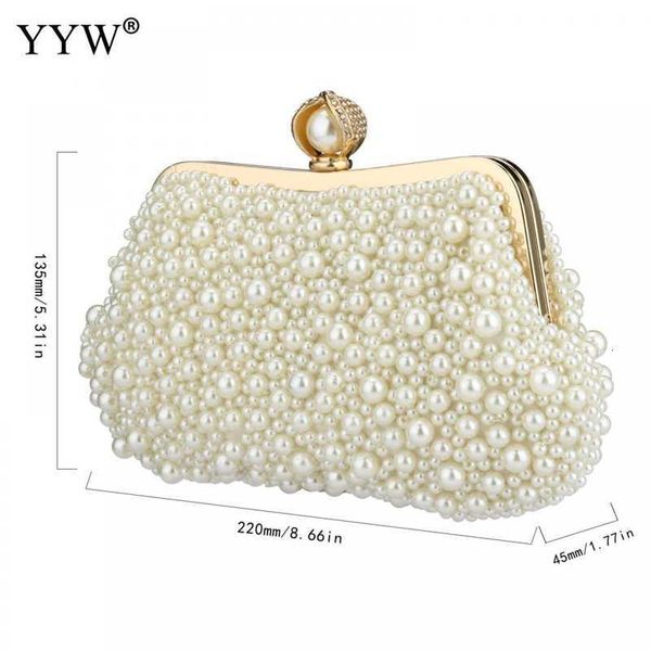 

bags pearl party white handbags bag luxury bridal wedding shoulder evening designer clutch beaded purse women banquet clutches