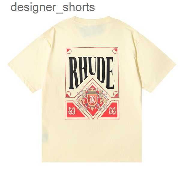 

rhude t-shirt summer designer t shirt men t shirts luxury letter print shirt mens women clothing short sleeved s-xxl 22ncw0, White;black