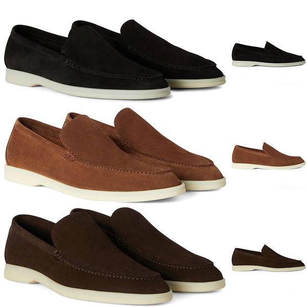 

designer summer walk moccasin shoes men women black beige walnut blue mens outdoor casual dress shoe size eur 35-44