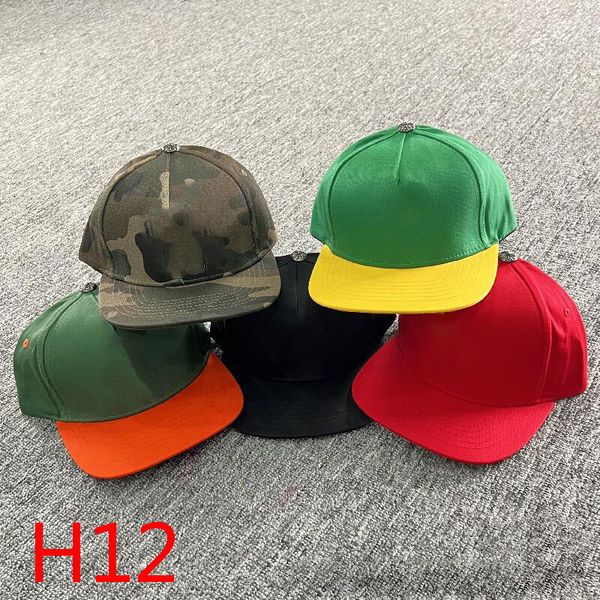 

h12 summer fashion brand hip hop hat ch white leather cross red baseball cap casual versatile cro cap, Blue;gray