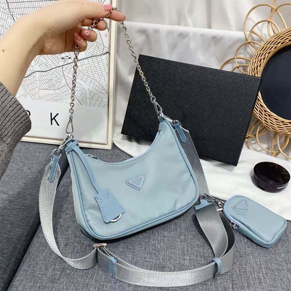 

designer bag 2005 nylon shoulder bag ladies messenger bag chest bag ladies handbag chain handbag presbyopic wallet bag retro handbag 04