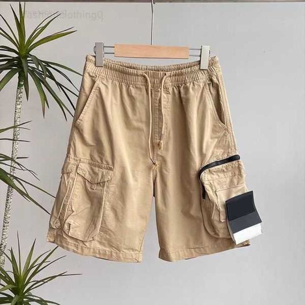 

men's shorts mens designer pockets work five-piece pants stones island womens summer sweat multi-function thigh short casual loose high, White;black