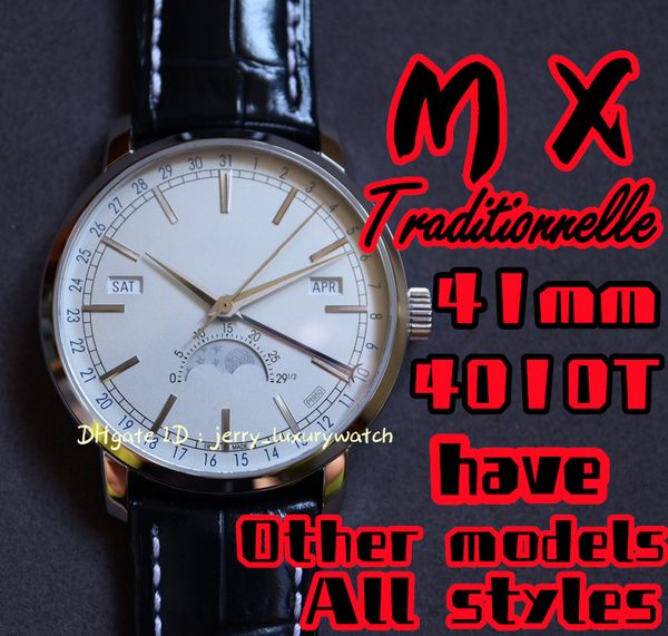 

mx 4010t/o00r traditionnelle full calendar luxury men's watch, diameter 41mm, thickness 10.7mm, 2460 qcl/1 automatic chain integrated m, Slivery;brown
