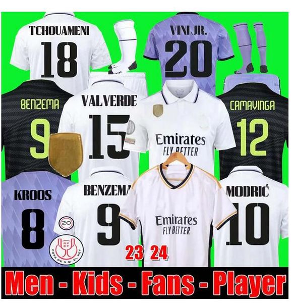 

camisetas real madrid soccer jerseys copa del rey final kids kit 23/24 goalkeeper football shirt futbol vini jr benzema champion special 202, Black;yellow