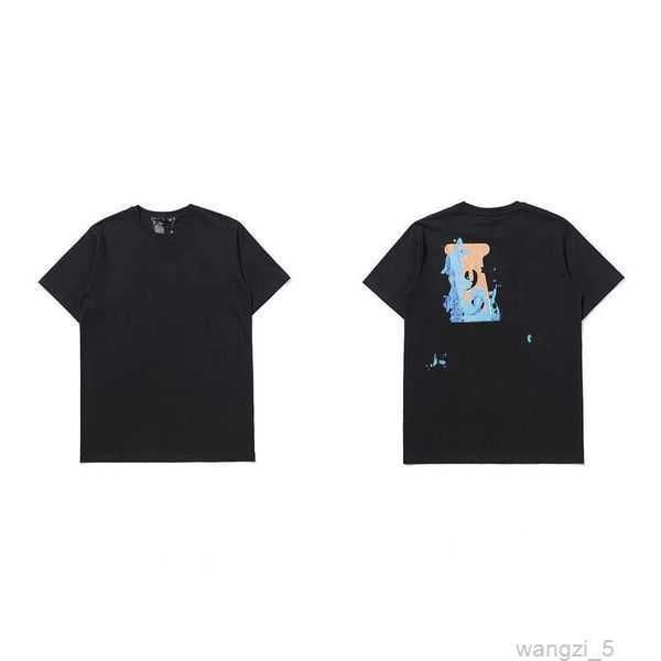 

22ss designer large big reflective v friends casual smoke loose lovers short sleeve 7 g09c, White;black