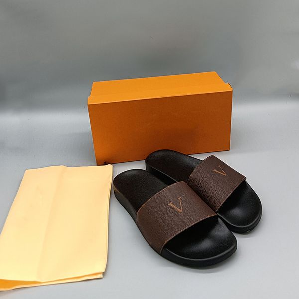 

designer slides women man slippers luxury sandals brand sandals real leather flip flop flats slide casual shoes sneakers boots by fen 030, Black