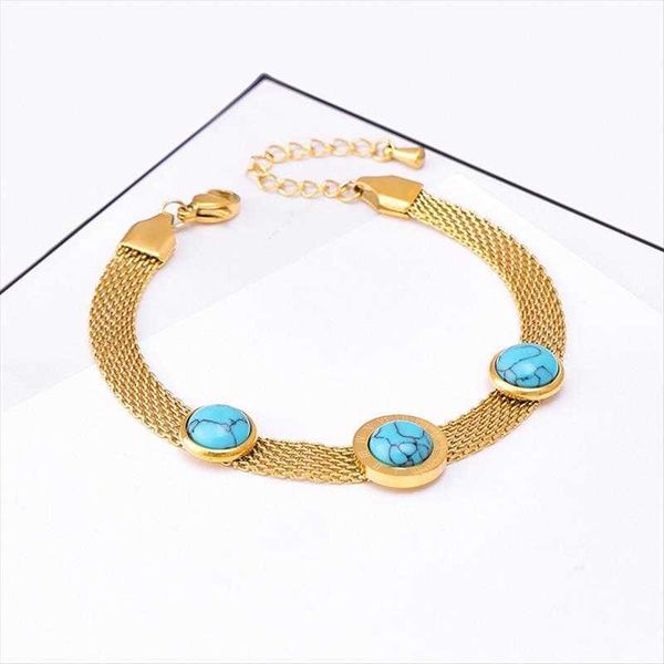 

accessories woven mesh chain rhinestone eye bracelet round turquoise roman characters wholesale, Black