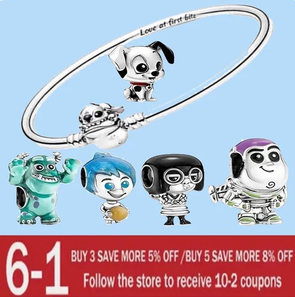 

925 charm beads accessories fit pandora charms jewelry pixar collection buzz lightyear, Black
