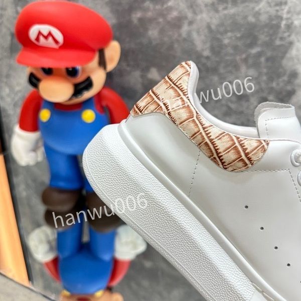 

new brand men womens quality designer sneaker lace up genuine leather sneakers fashion casual designer sneaker2023, Black