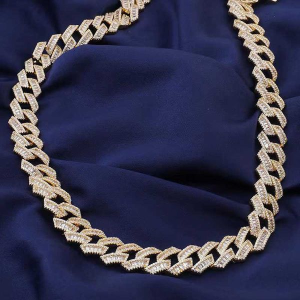 

men's cuban chain fashion hip hop jewelry trend rapper moissanite link chain 925 silver cuban chain